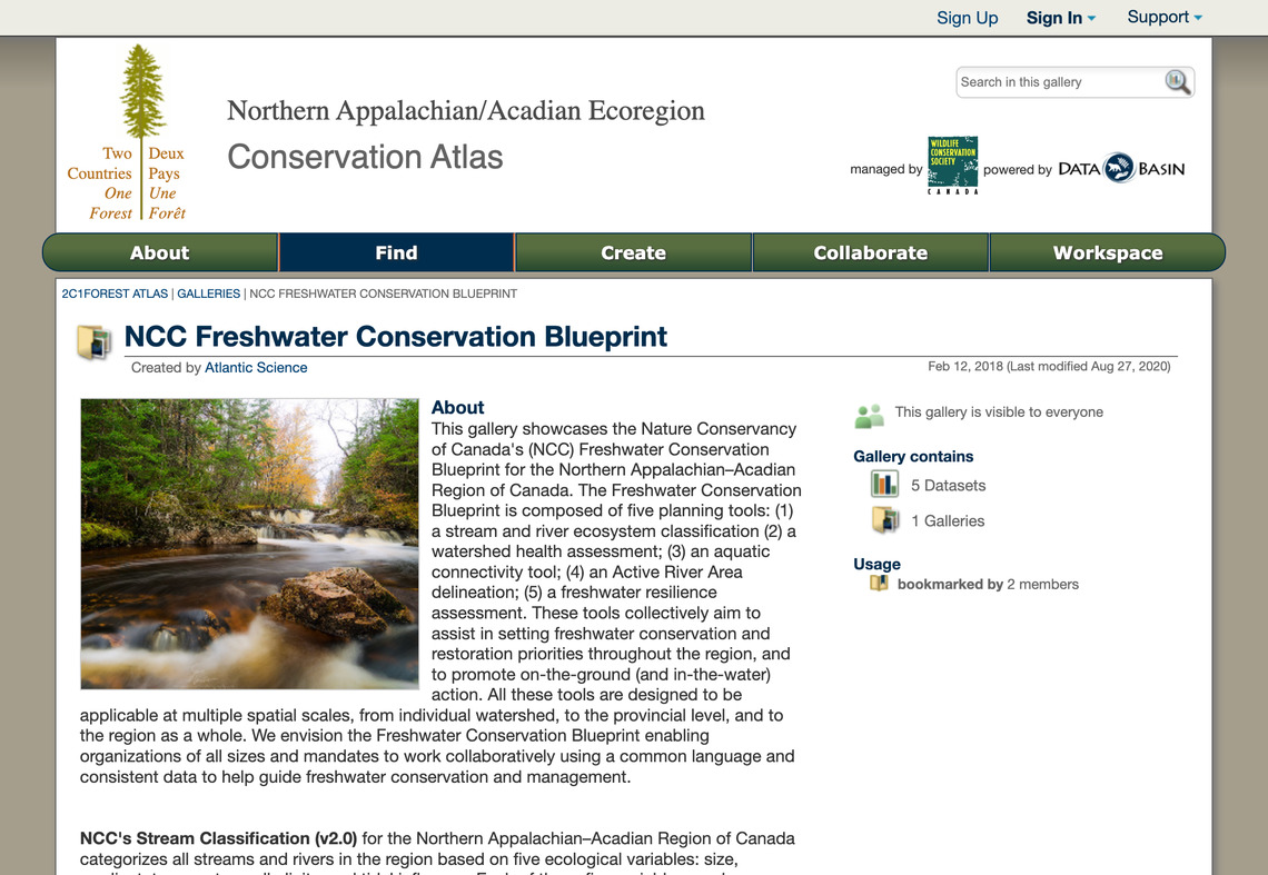 Nature Conservancy of Canada Freshwater Conservation Blueprint