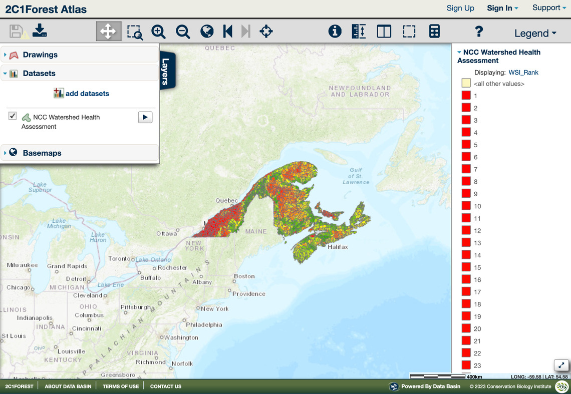 Nature Conservancy of Canada Watershed Health Assessment