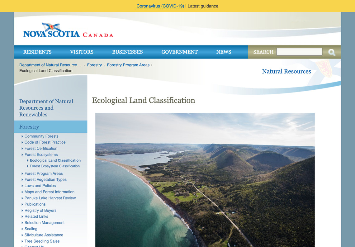 Nova Scotia Ecological Land Classification