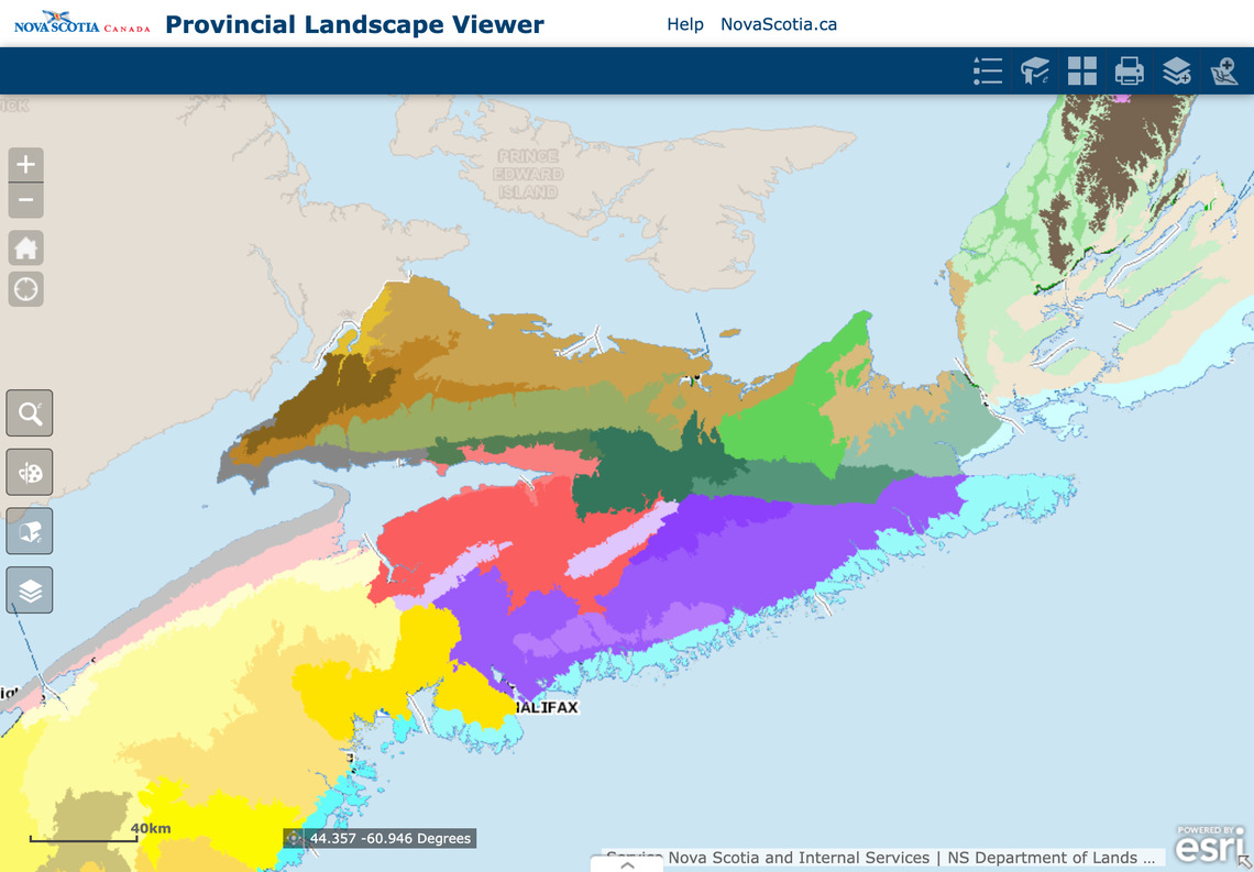 Nova Scotia Provincial Landscape Viewer