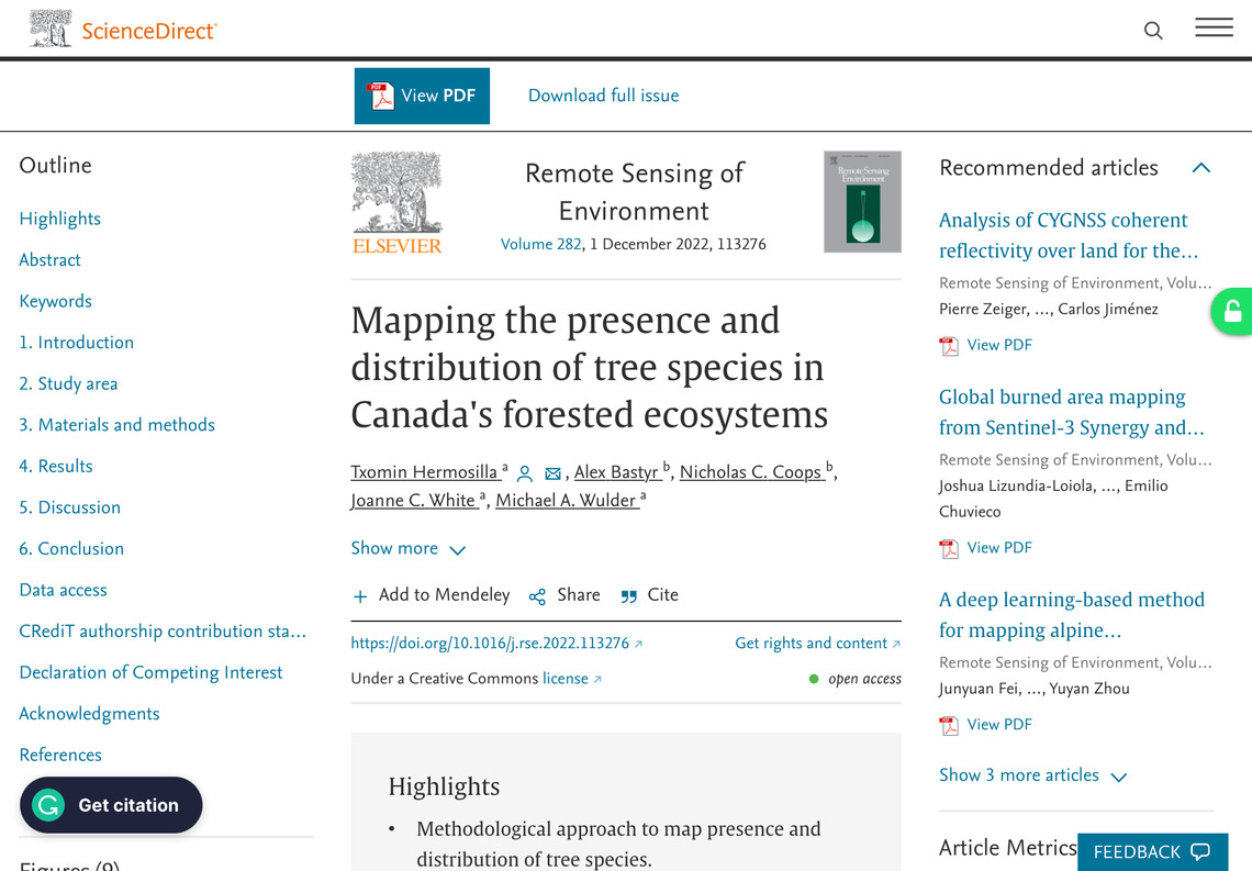 Tree Species in Canada's Forested Ecosystems